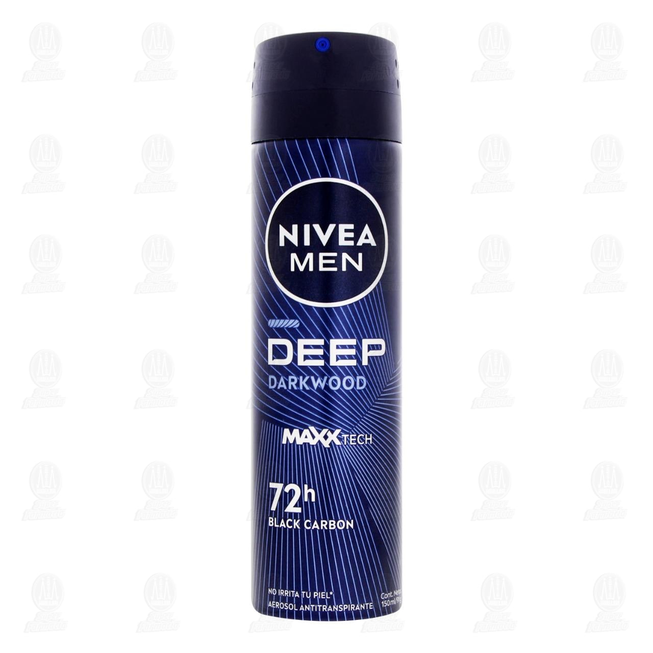 Nivea Men Antitranspirante Deep Darkwood Maxxtech Aerosol, 150 ml. image number 1