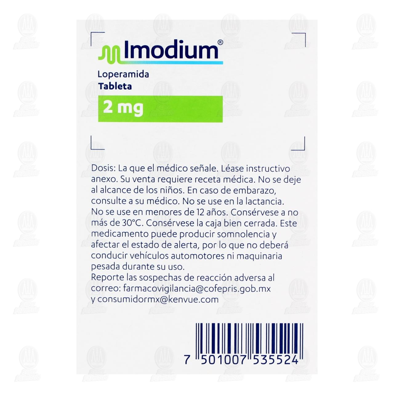 Imodium 2 mg, 12 Tabletas. image number 2