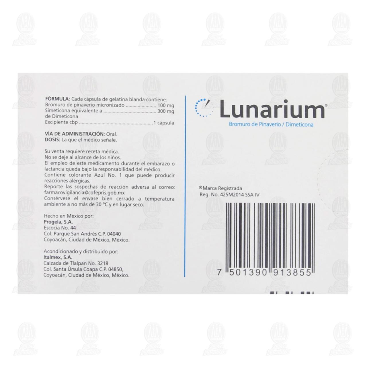Lunarium 100mg/300mg, 56 Cápsulas. de LUNARIUM | Farmacias Guadalajara
