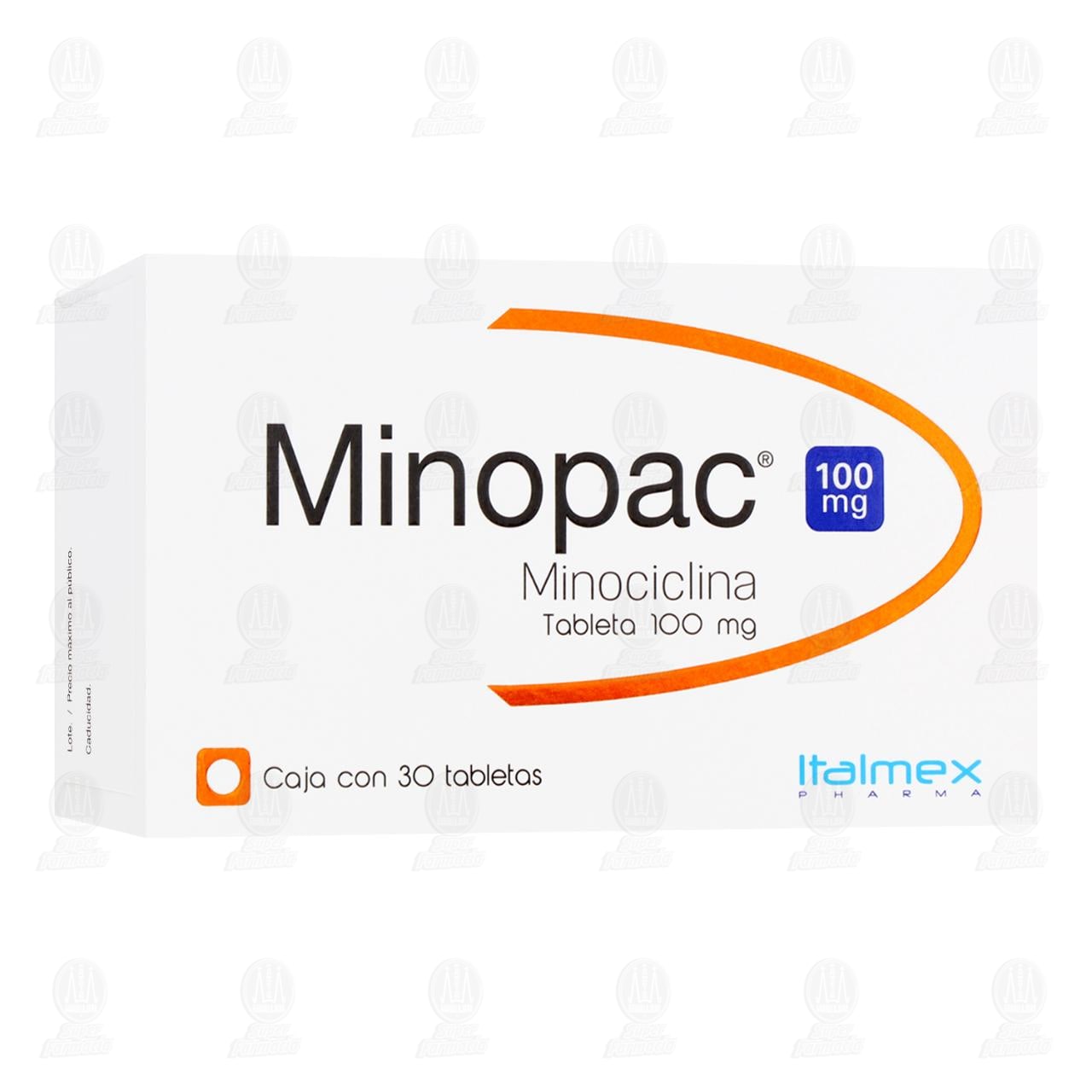 Minopac 100 mg, 30 Tabletas. image number 0