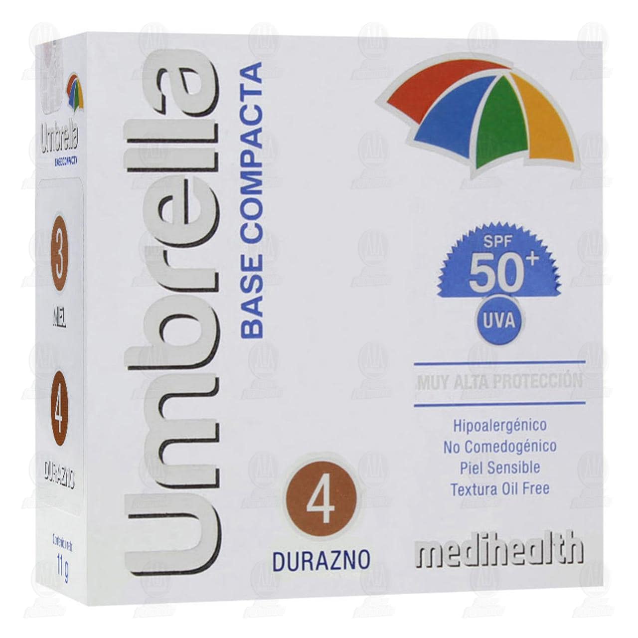 Umbrella Base Compacta FPS50+ Durazno, 11 gr.