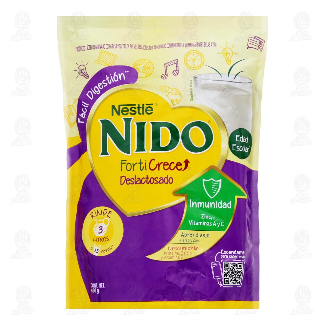 Producto L&aacute;cteo Combinado Nestl&eacute; Nido FortiCrece Deslactosado, 460 gr. image number 0
