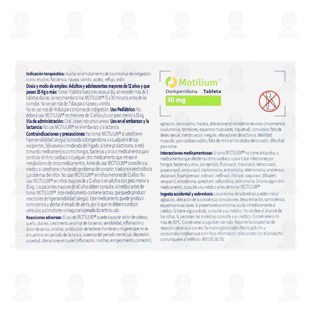 Motilium 10 mg, 30 Tabletas. image number 2