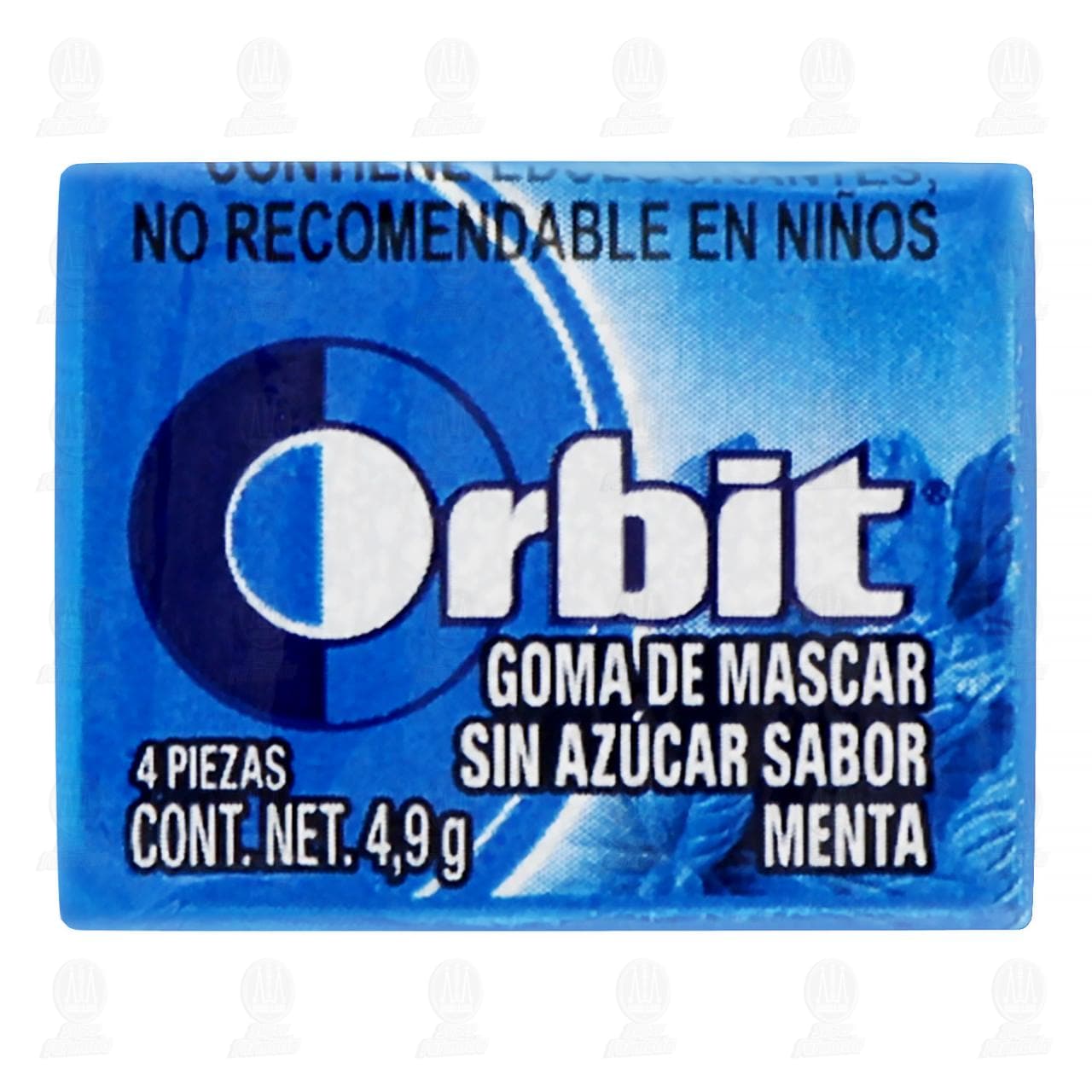 Goma de Mascar Orbit Sin Azúcar Sabor Menta, 4.9 gr.
