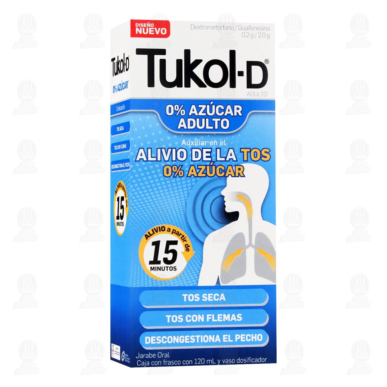 Tukol-D Jarabe Adulto 0% Az&uacute;car, 120 ml. image number 0