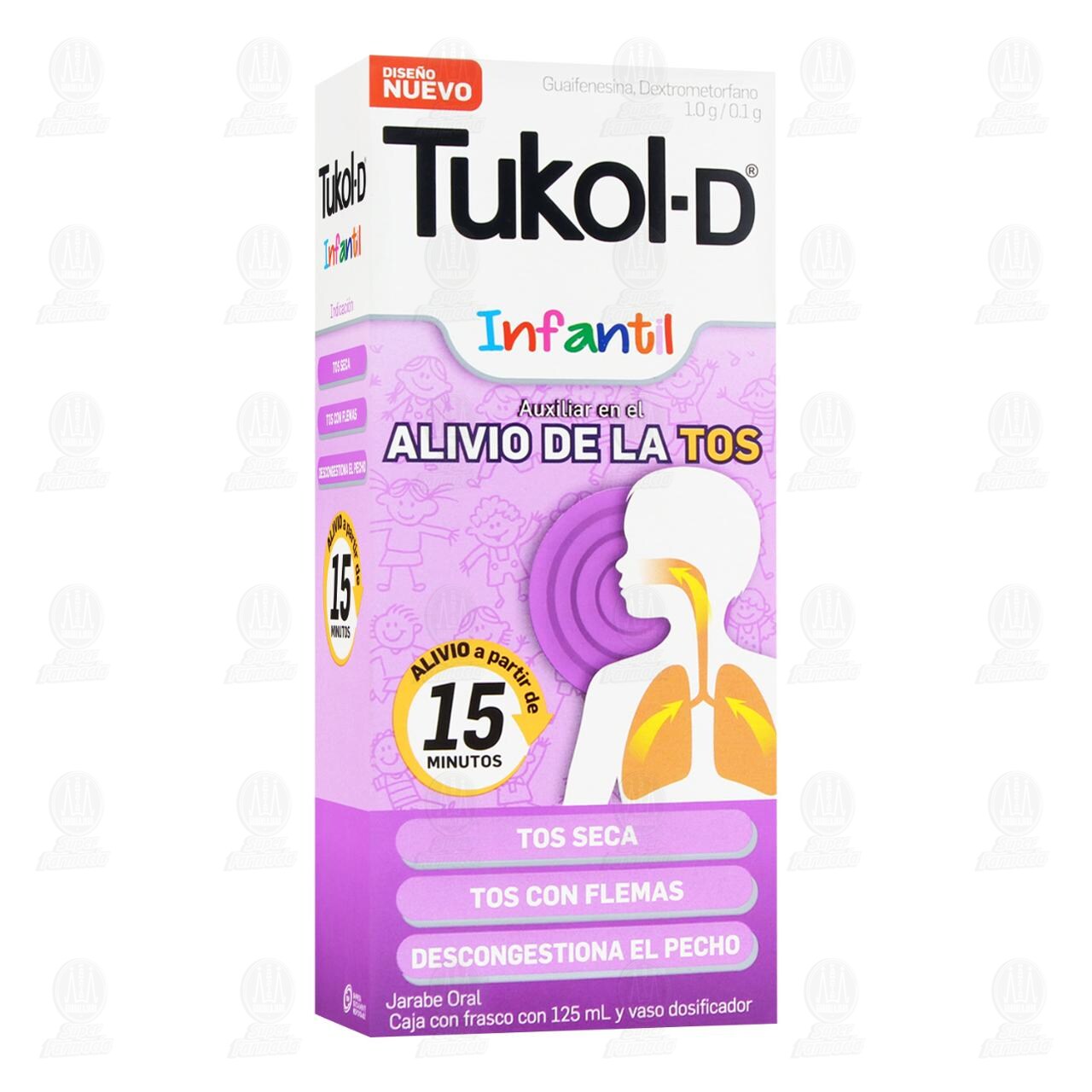 Tukol-D Jarabe Infantil, 125 ml. image number 0
