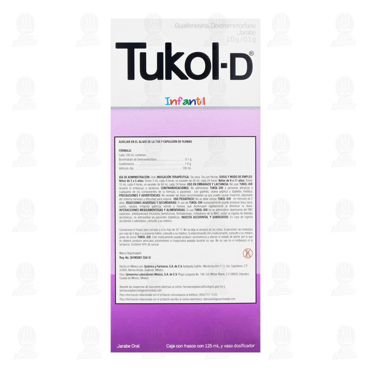 Tukol-D Jarabe Infantil, 125 ml. image number 2