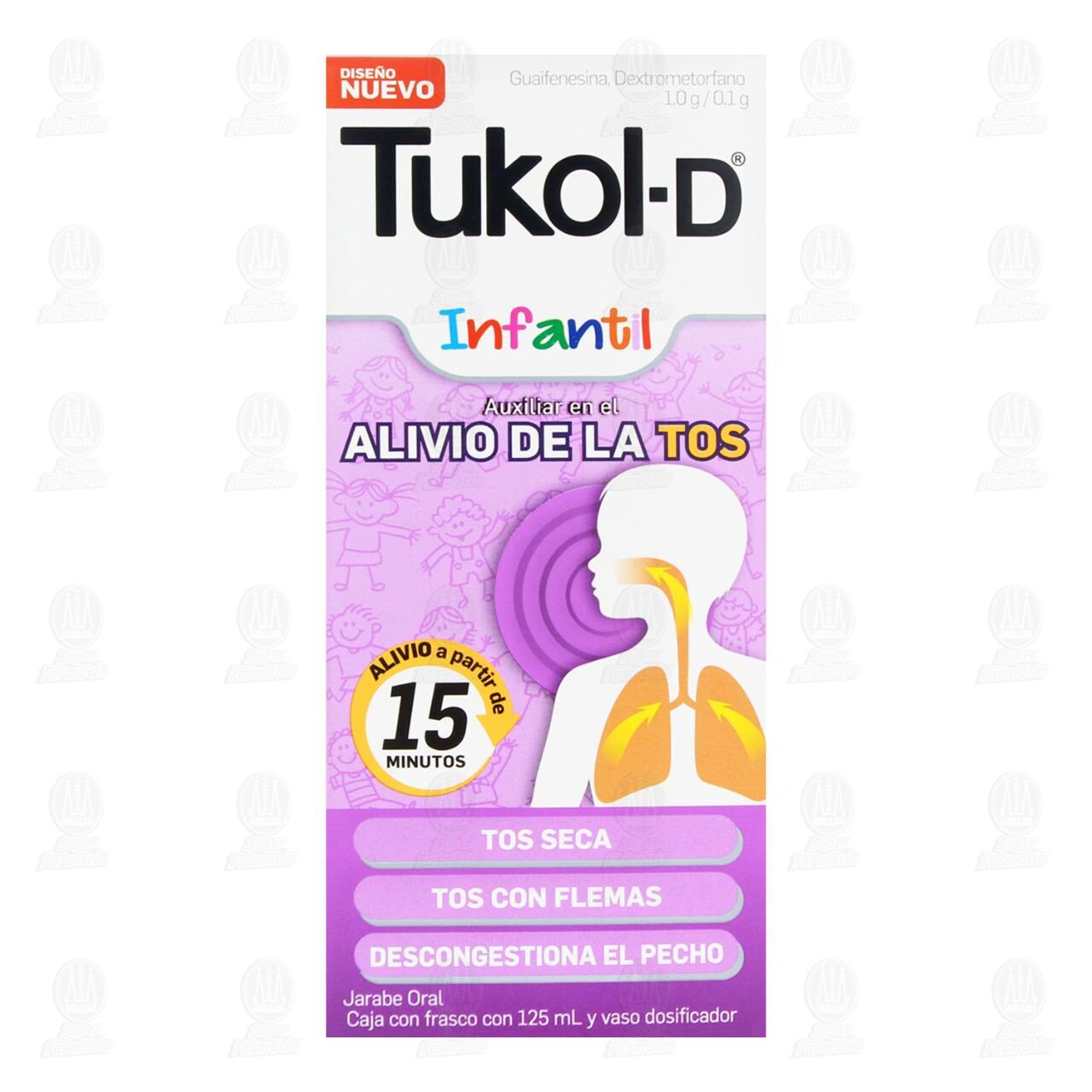 Tukol-D Jarabe Infantil, 125 ml. image number 1