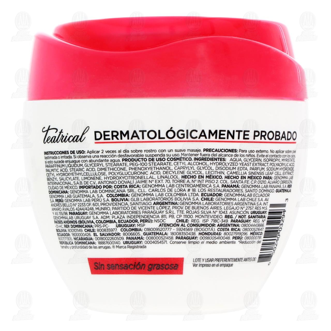Crema Facial Teatrical Antiarrugas con C&eacute;lulas Madre, 400 gr. image number 2