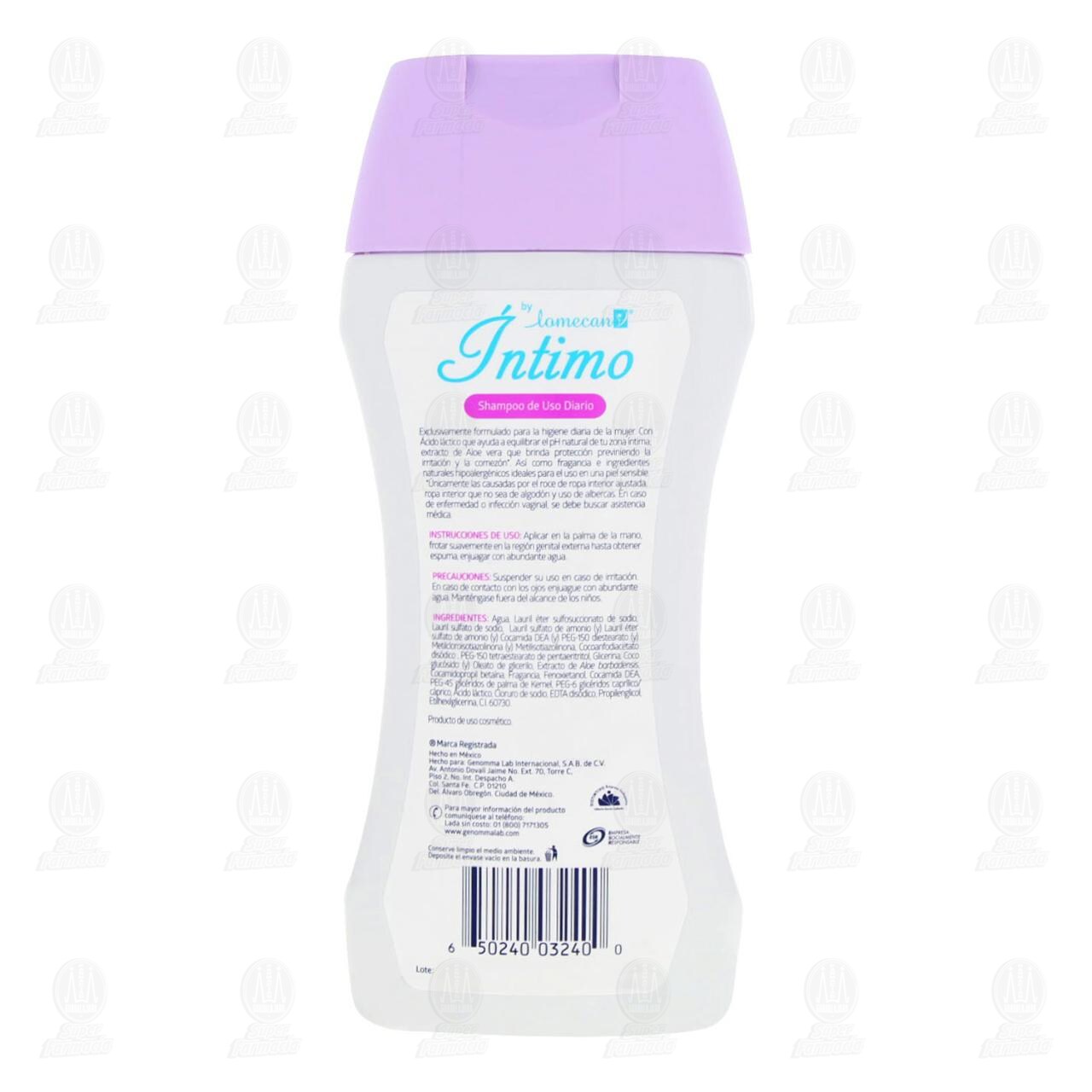 Shampoo &Iacute;ntimo Piel Sensible by Lomecan de Uso Diario, 200 ml. image number 2