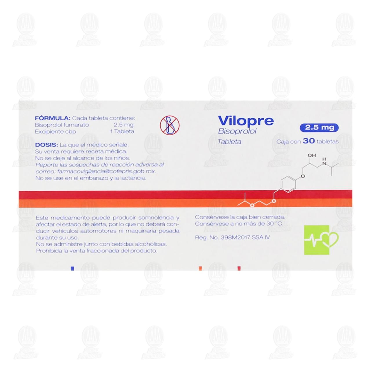 Vilopre 2.5 mg, 30 Tabletas. image number 2