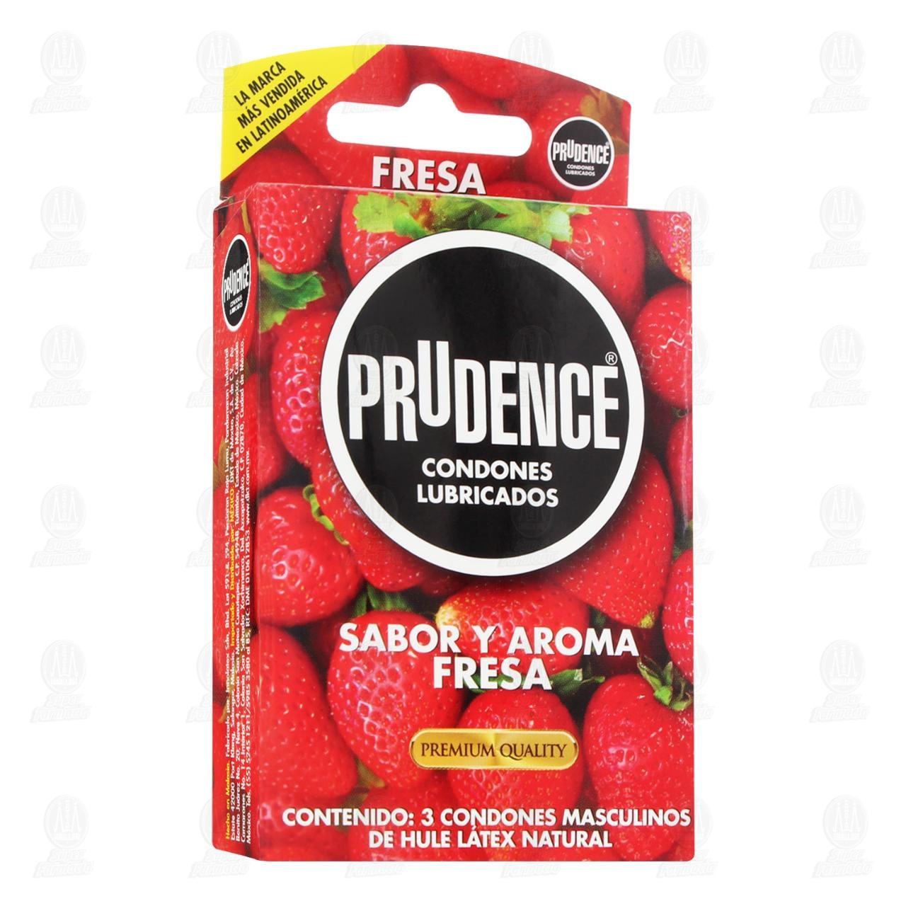 Imagen para Prudence Sabor y Aroma Fresa, 3 pzas.
