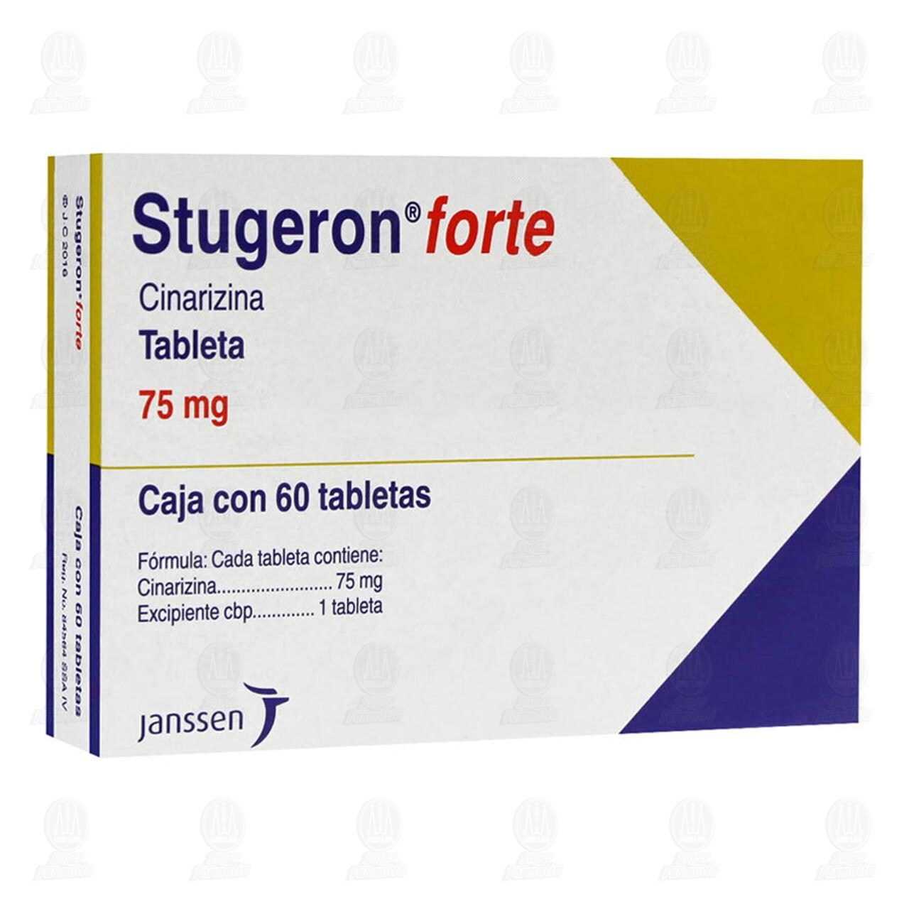 Stugeron Forte 75 mg, 60 Tabletas. image number 0