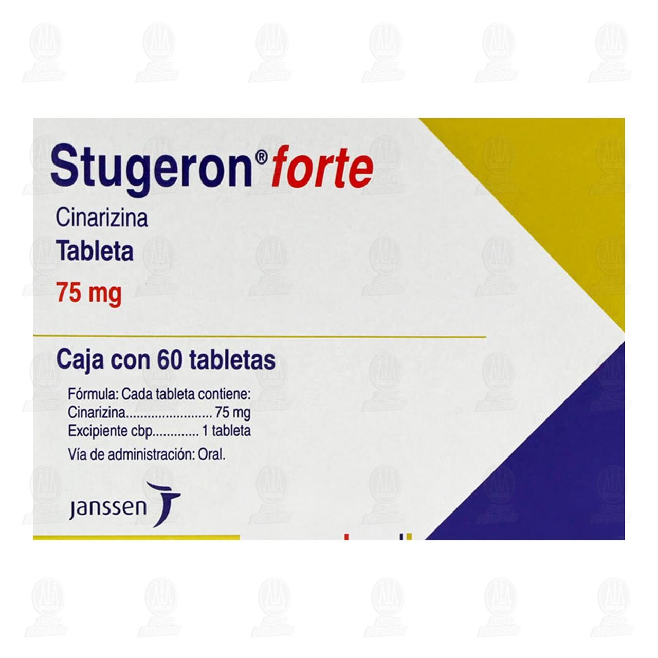Stugeron Forte 75 mg, 60 Tabletas. image number 2