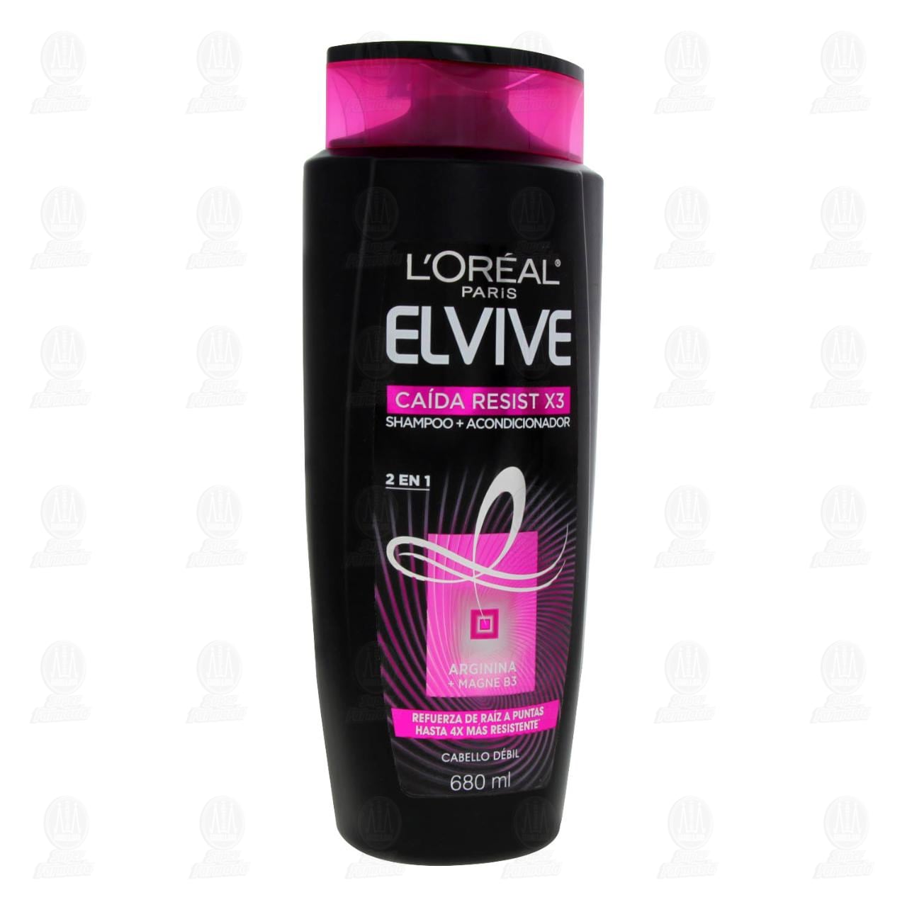 Shampoo Elvive Caída Resist X3 2 en 1 con Arginina + Magne