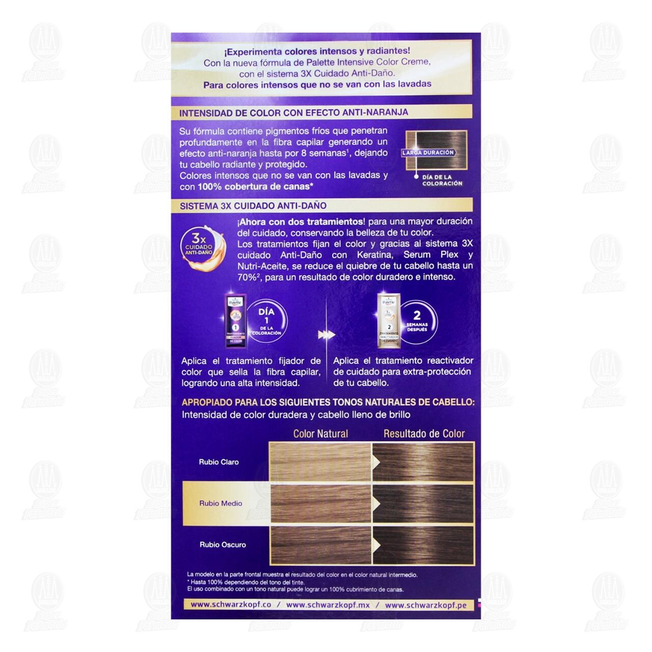 Tinte Palette Intensive Color Creme Rubio Medio Cenizo (7-1), 1 pz. image number 2