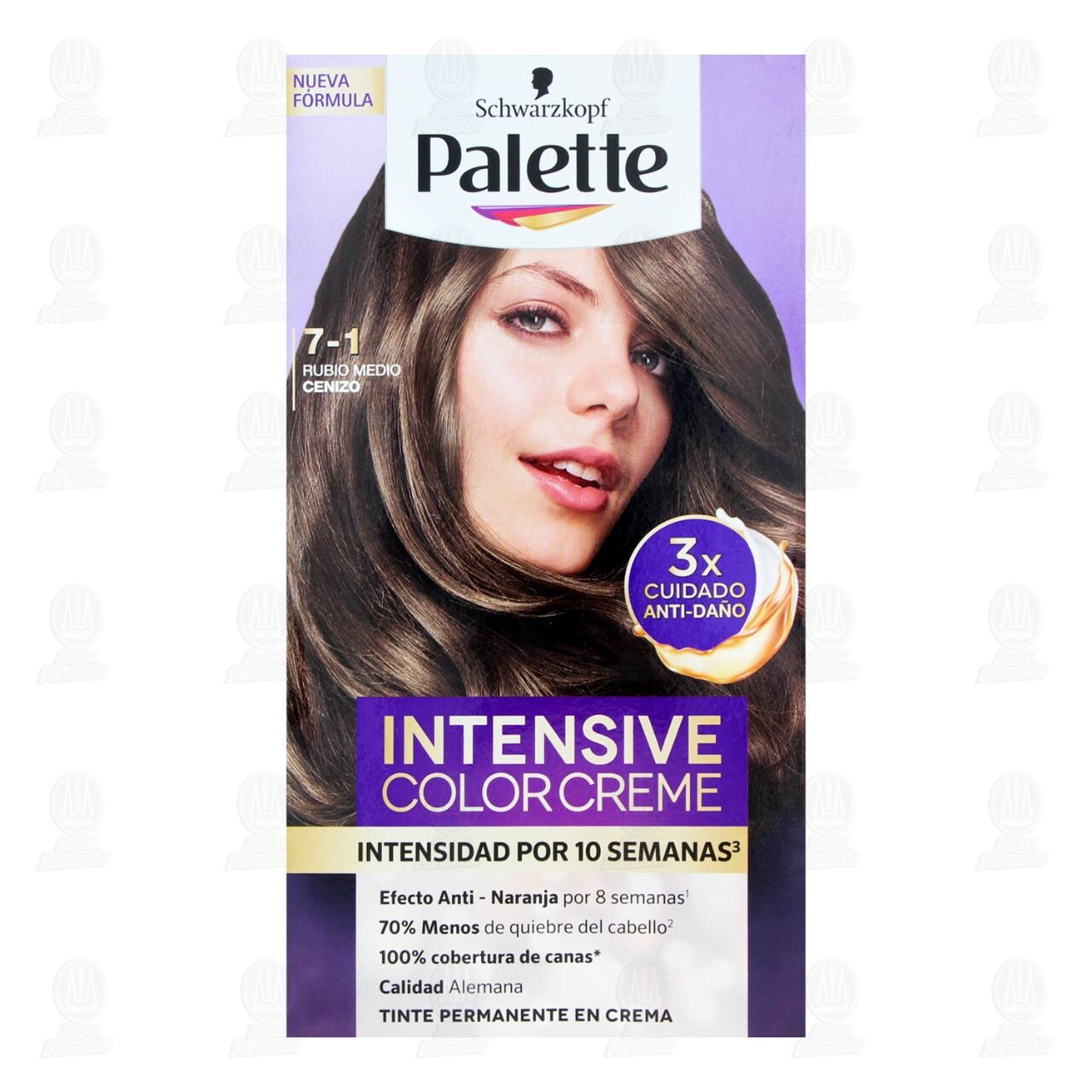 Tinte Palette Intensive Color Creme Rubio Medio Cenizo (7-1), 1 pz. image number 1