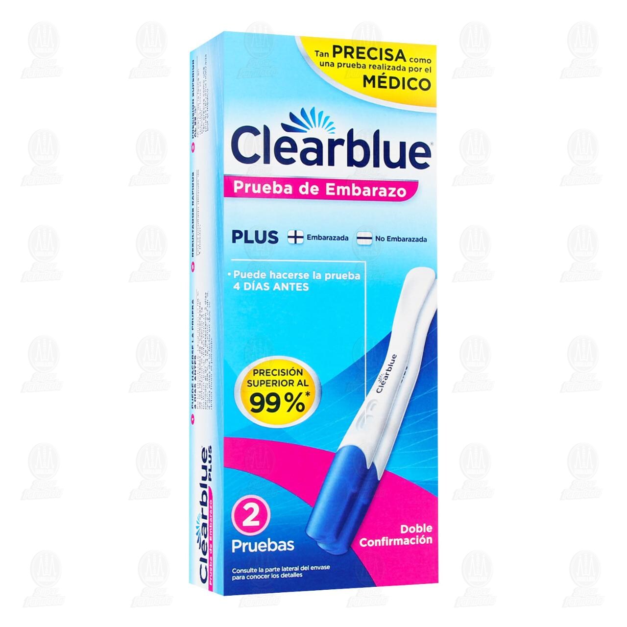 Prueba de Embarazo Clearblue Plus, 2 pzas.
