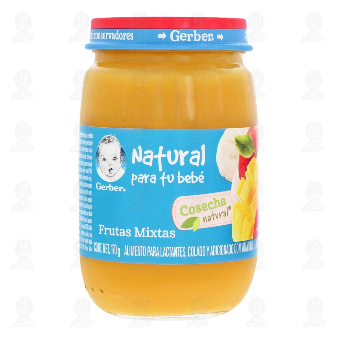 Papilla Gerber Cosecha Natural Etapa 3 Frutas Mixtas, 170 gr.