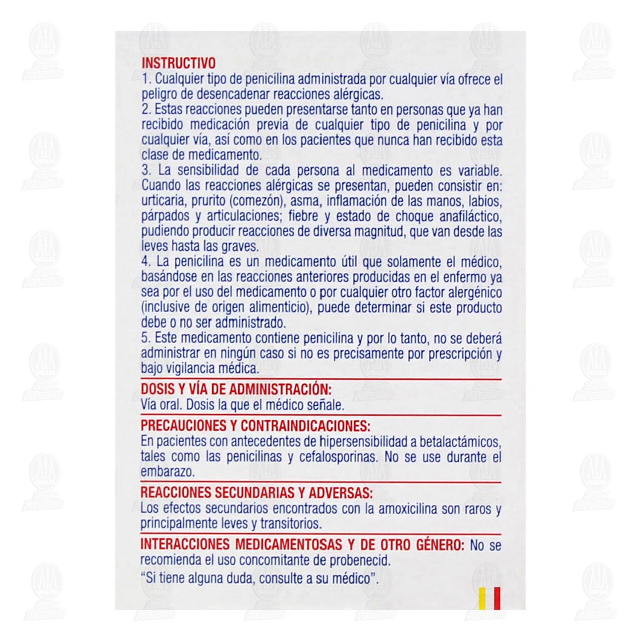 Penamox 12 h-Duo 875mg/125mg, 14 Tabletas. image number 3