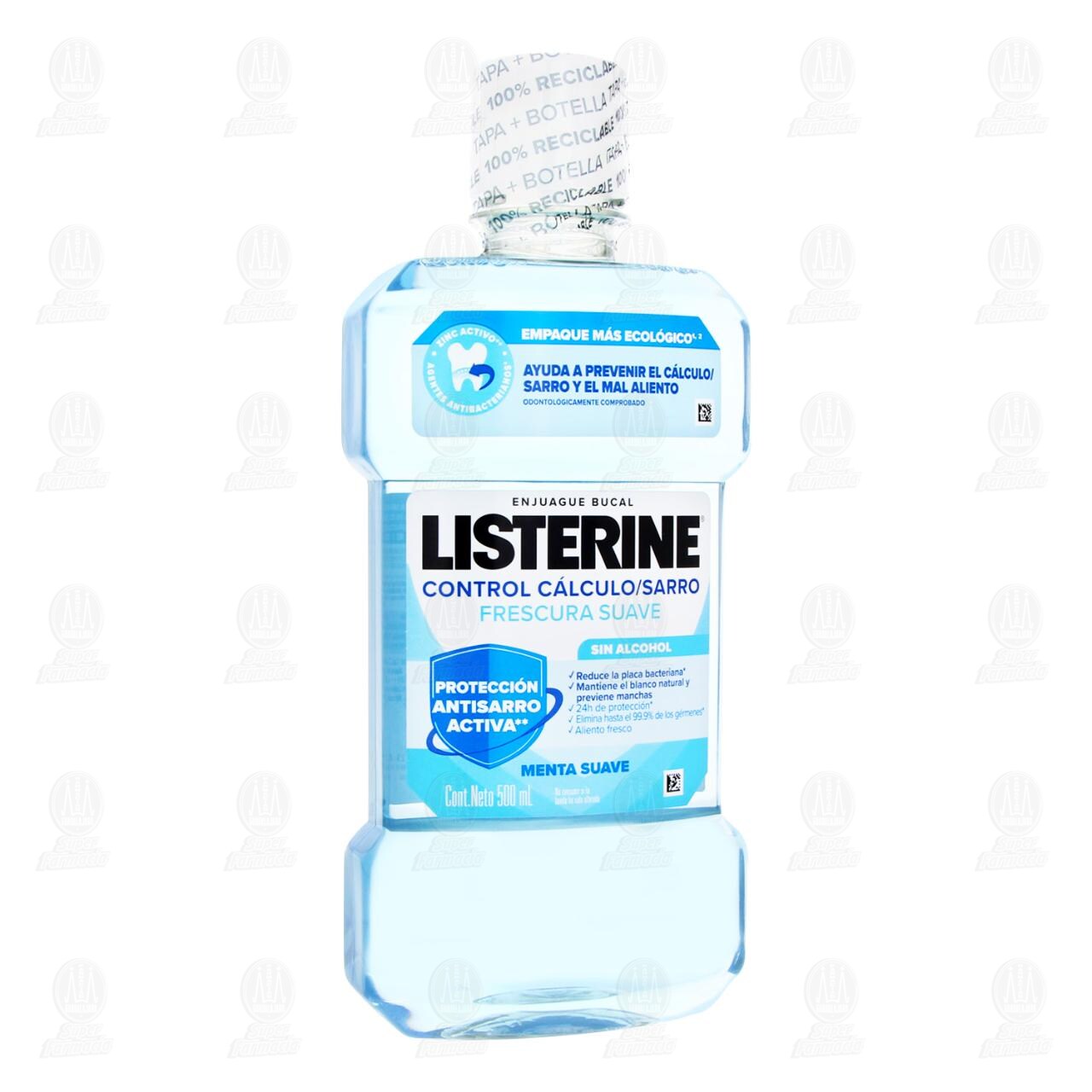 Enjuague Bucal Listerine Control C&aacute;lculo/Sarro Frescura Suave Sin Alcohol, 500 ml. image number 0
