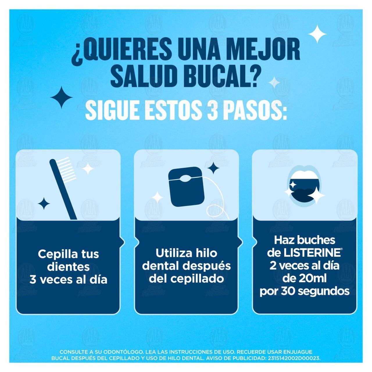 Enjuague Bucal Listerine Control C&aacute;lculo/Sarro Frescura Suave Sin Alcohol, 500 ml. image number 3