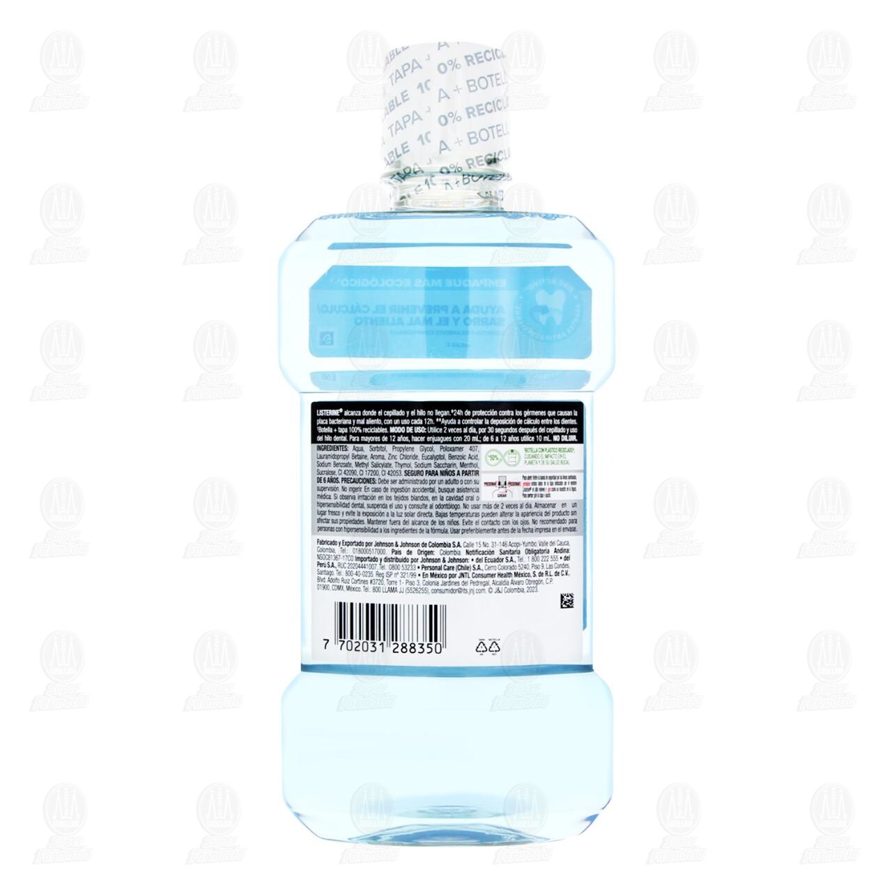 Enjuague Bucal Listerine Control C&aacute;lculo/Sarro Frescura Suave Sin Alcohol, 500 ml. image number 2