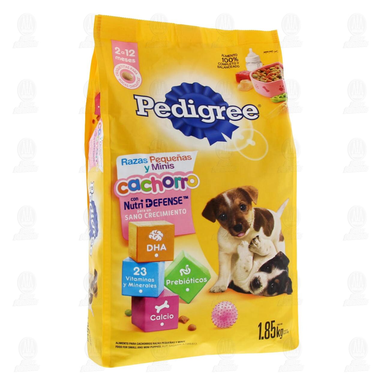 Pedigree Alimento Seco para Cachorros Razas Peque&ntilde;as y Mnis Sabor Res y Vegetales, 1.85 Kg. image number 0
