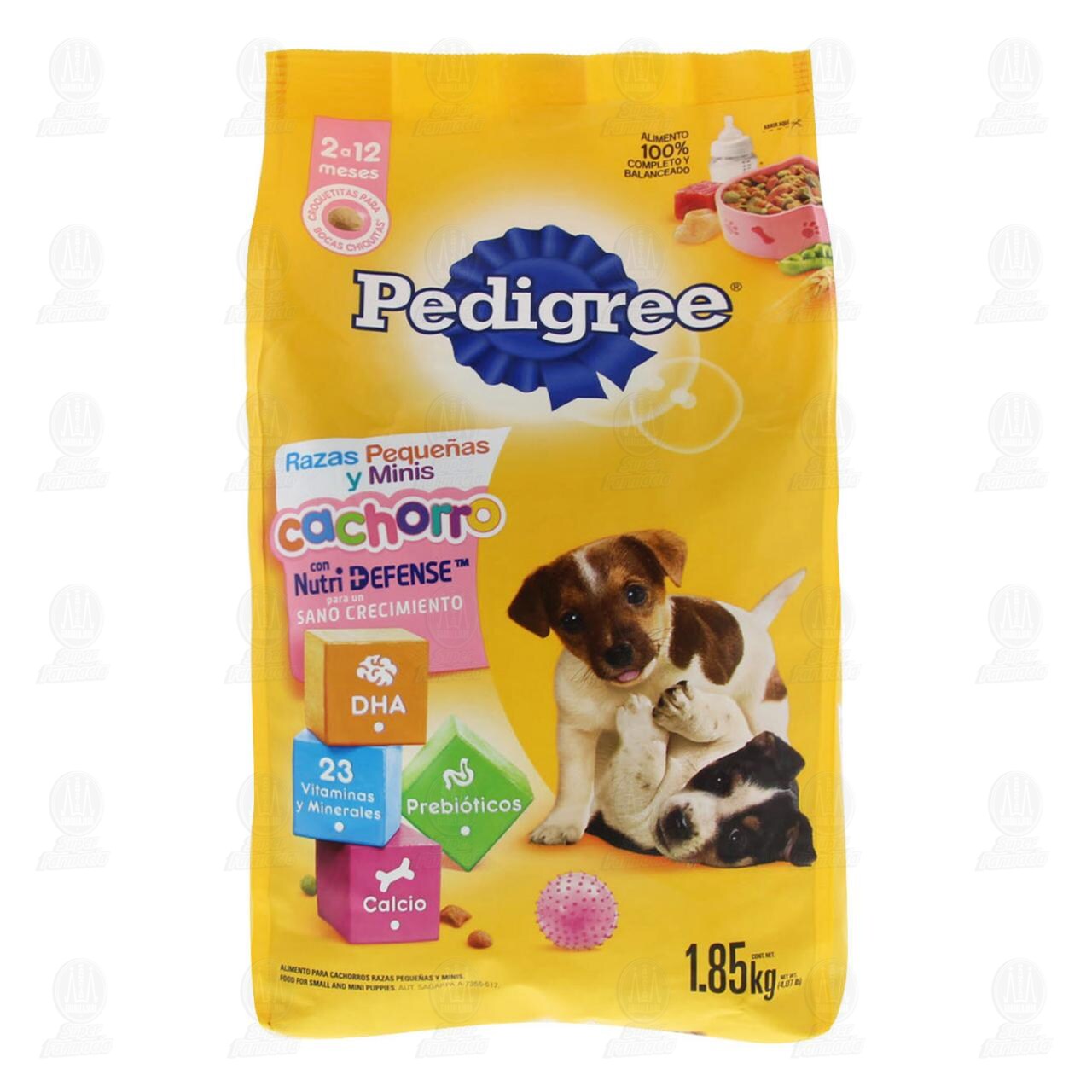 Pedigree Alimento Seco para Cachorros Razas Peque&ntilde;as y Mnis Sabor Res y Vegetales, 1.85 Kg. image number 1