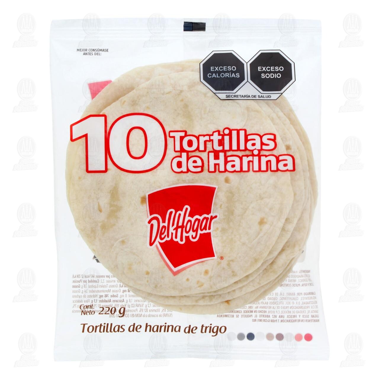 Tortillas Del Hogar de Harina, 220 gr. Smart Club