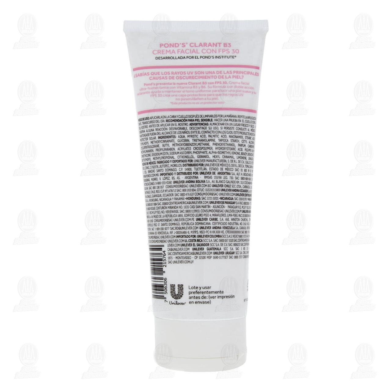 Crema Facial Pond's Clarant B3 con Protecci&oacute;n Solar, 200 gr. image number 1