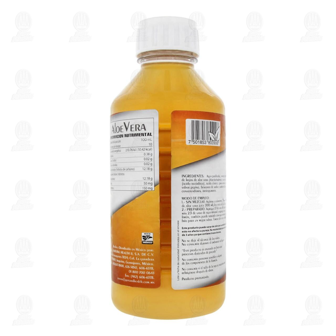 Aloe Vera Juice Natural Health Naranja-Papaya, 1 l. image number 2