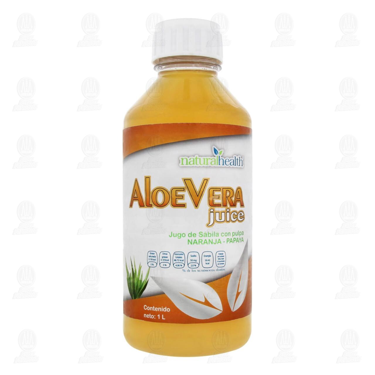 Aloe Vera Juice Natural Health Naranja-Papaya, 1 l. image number 1