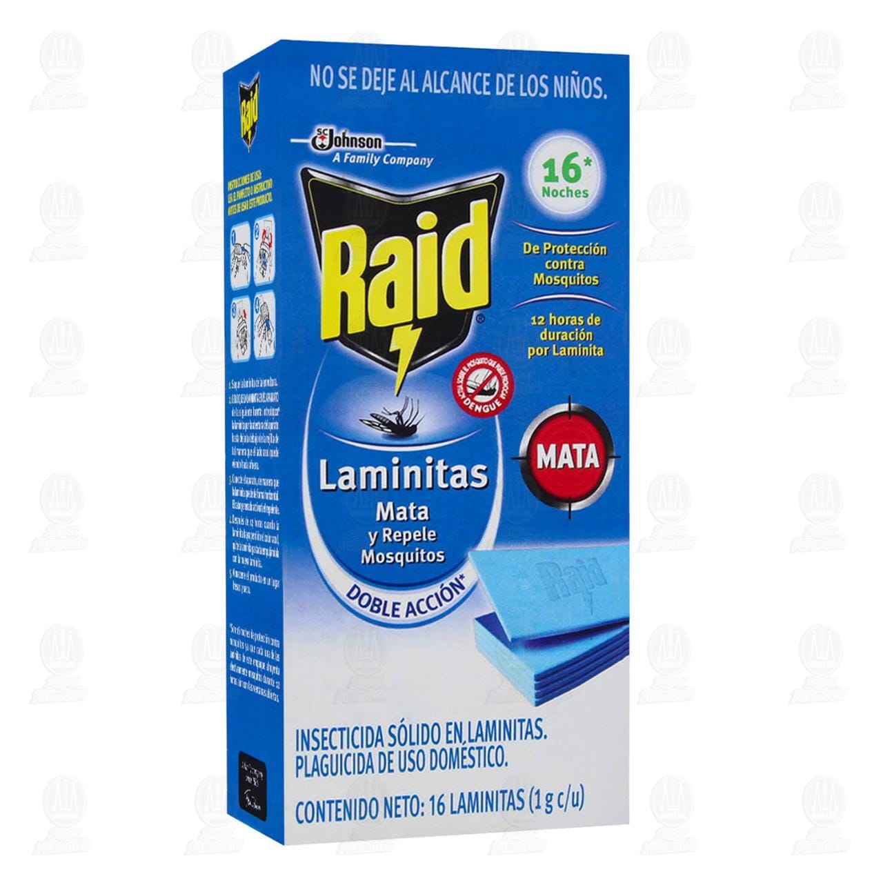 Imagen para Insecticida Raid Laminitas Mata y Repele Mosquitos Uso Doméstico, 16 pzas.