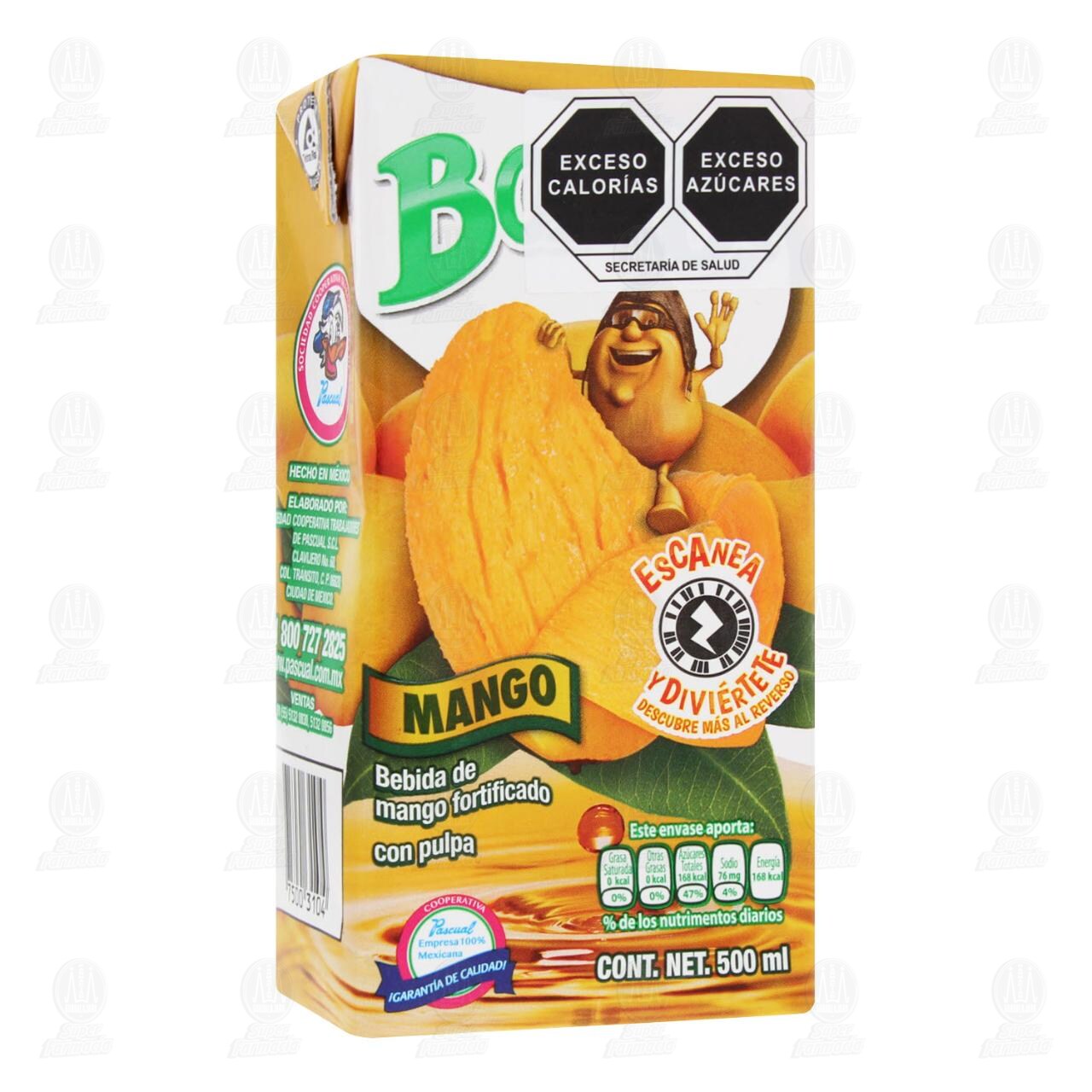 Bebida Boing de Mango, 500 ml.