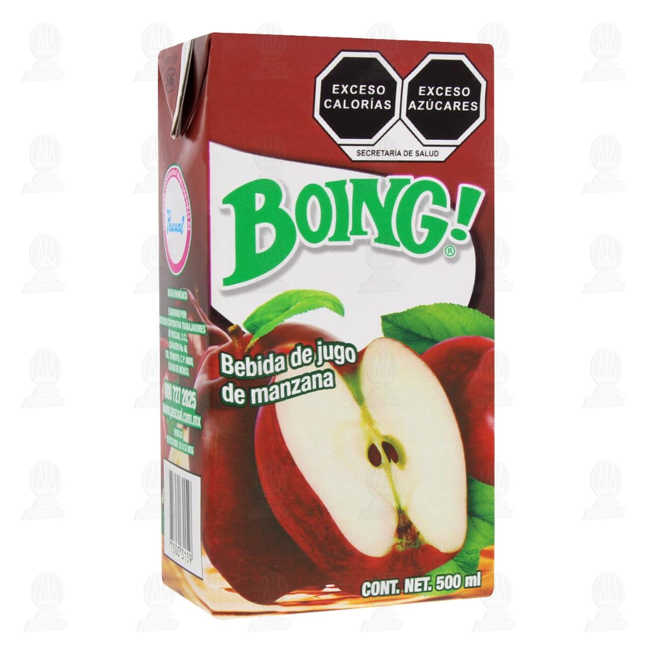 Bebida Boing de Manzana con Jugo, 500 ml.