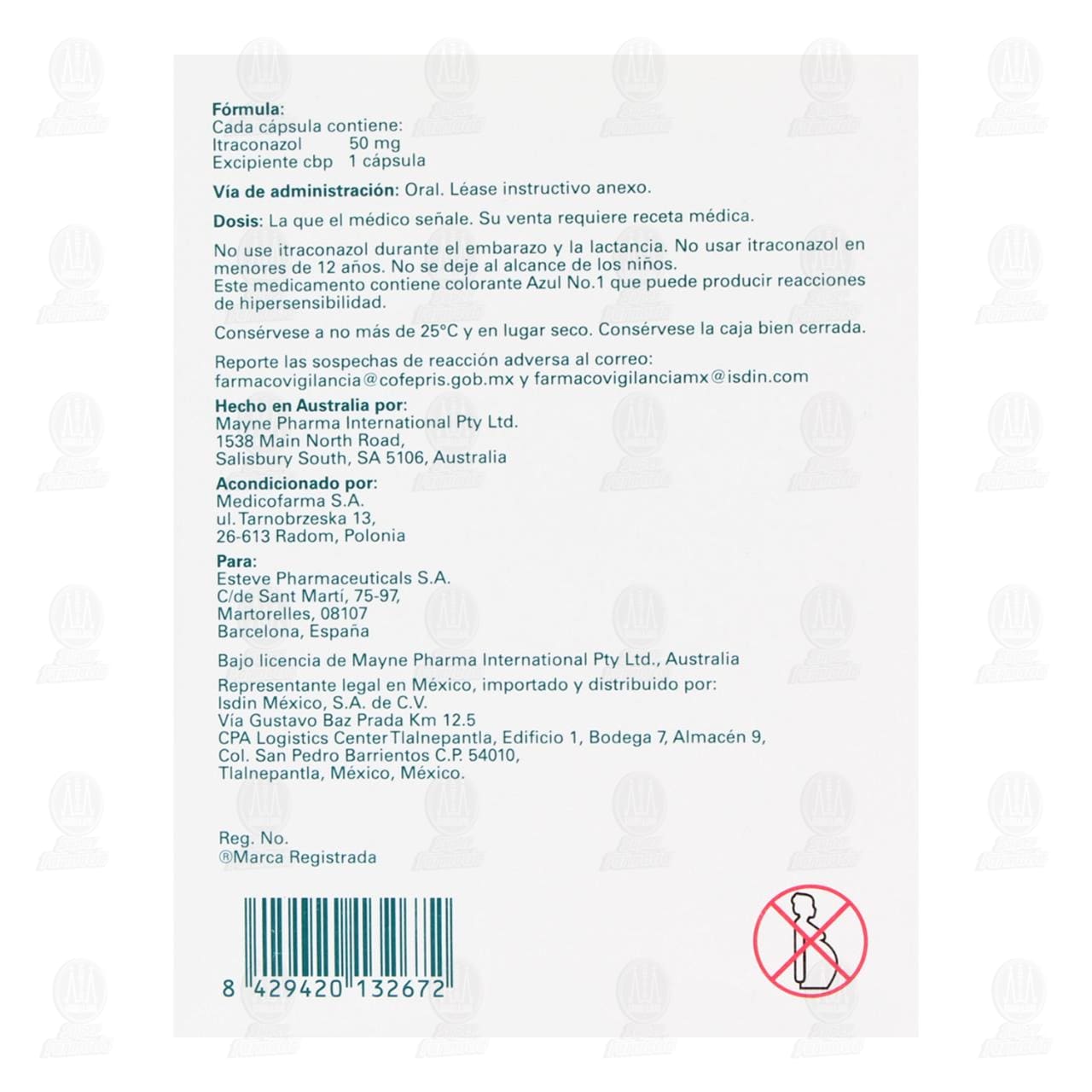 Itraisdin 50 mg, 14 C&aacute;psulas. image number 2