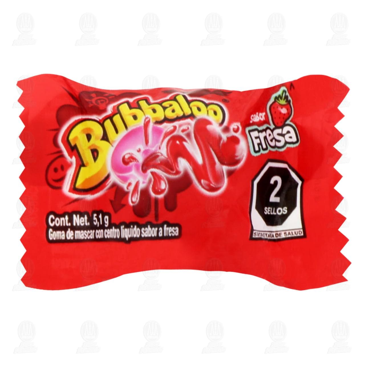 Imagen para Goma de Mascar Bubbaloo Sabor Fresa, 5.1 gr.