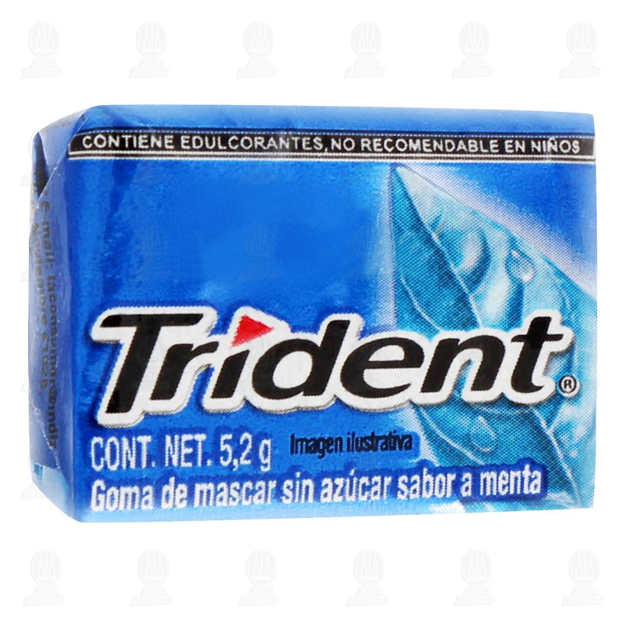 Goma de Mascar Trident Sabor Menta, 5.2 gr.