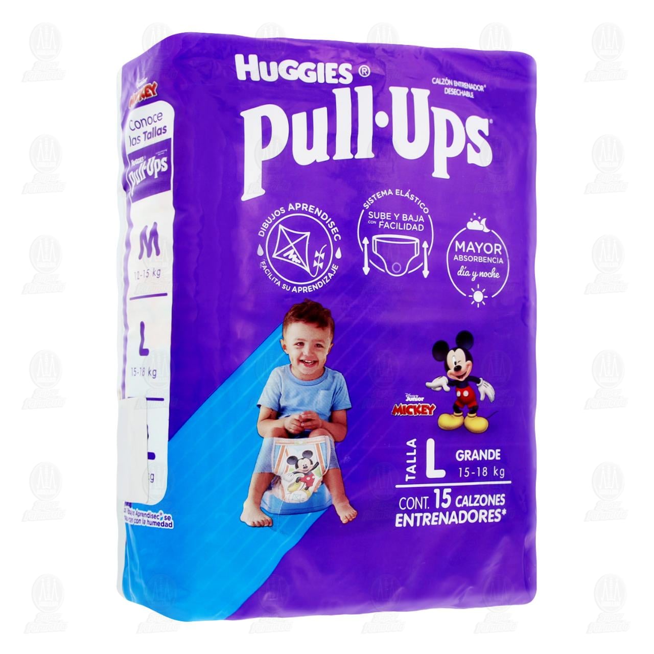 Imagen para Calzones Entrenadores Huggies Pull-Ups para Niño Disney Junior Mickey Talla Grande, 15 pzas.