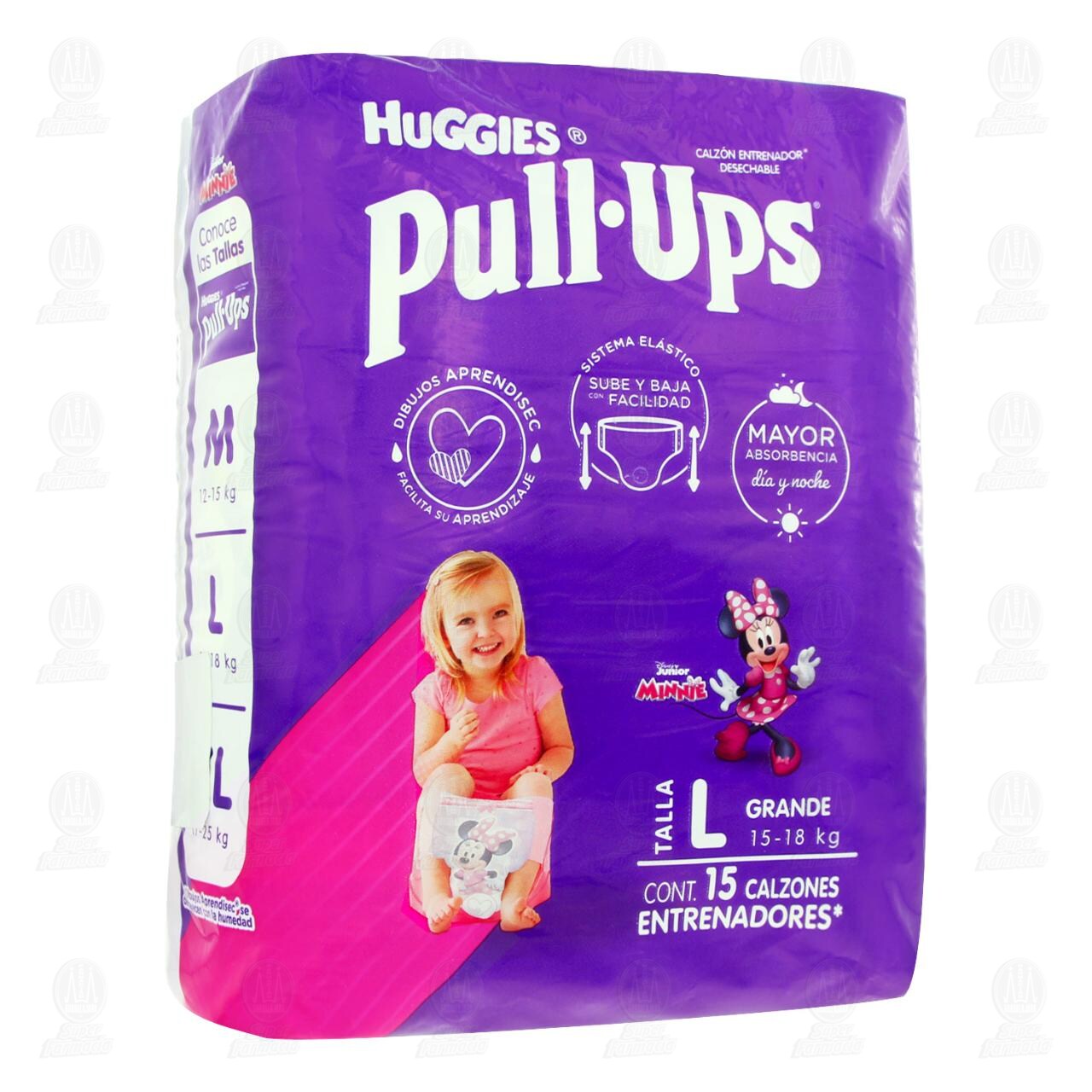 Calzones Entrenadores Huggies Pull-Ups para Niña Disney Junior Minnie Talla Grande, 15 pzas.