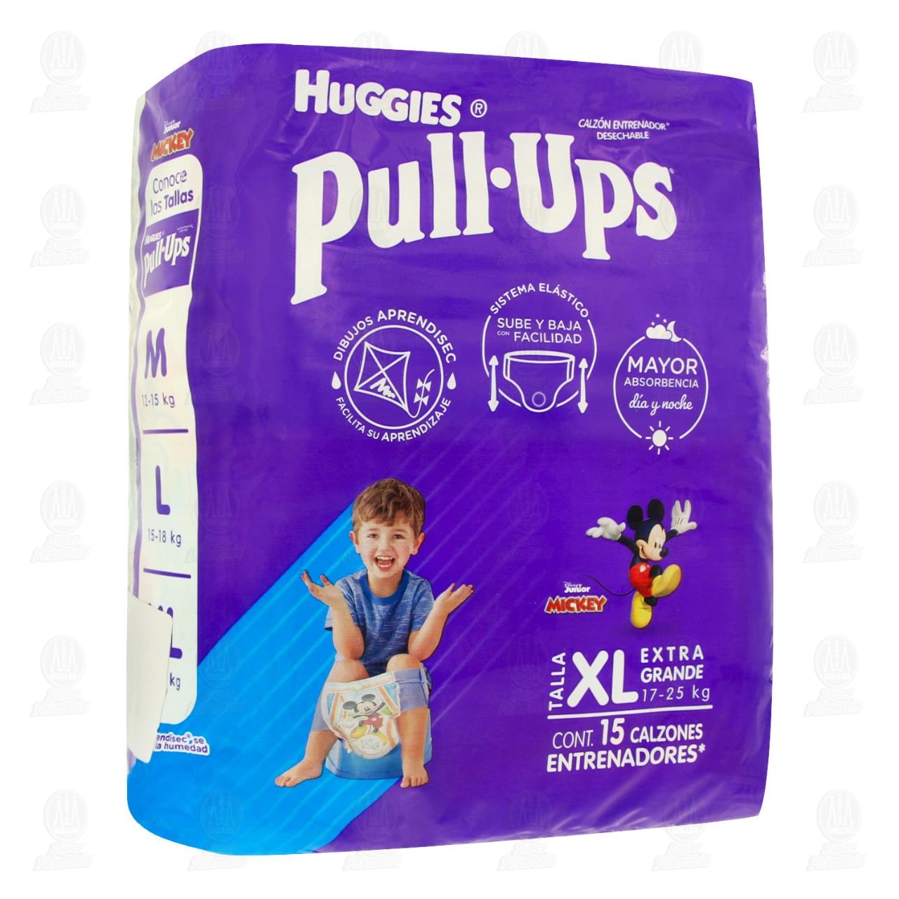 Contar Petrificar métrico Calzones Entrenadores Huggies Pull-Ups para Niño Disney Junior Mickey Talla  Extra Grande, 15 pzas.