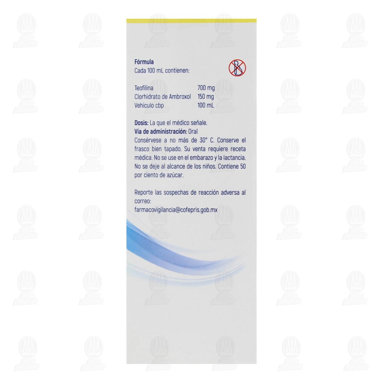 Teofilina/Ambroxol Jarabe, 150 ml Pharmalife. image number 2