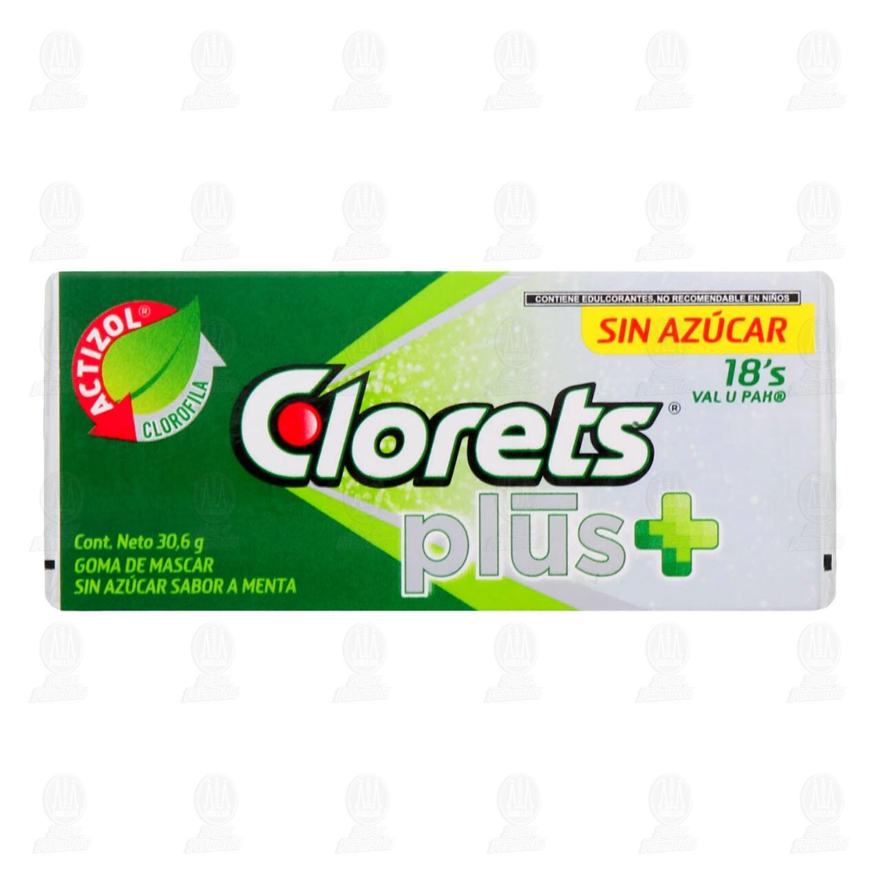 Goma de Mascar Clorets Plus Sabor Menta, 30.6 gr. image number 0