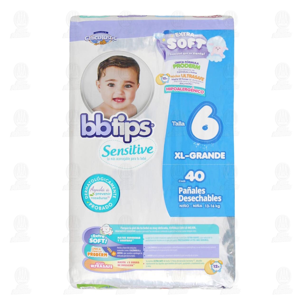 Pañal Bbtips Sensitive Talla 6 XL Grande, 40 Pañales. image number 2