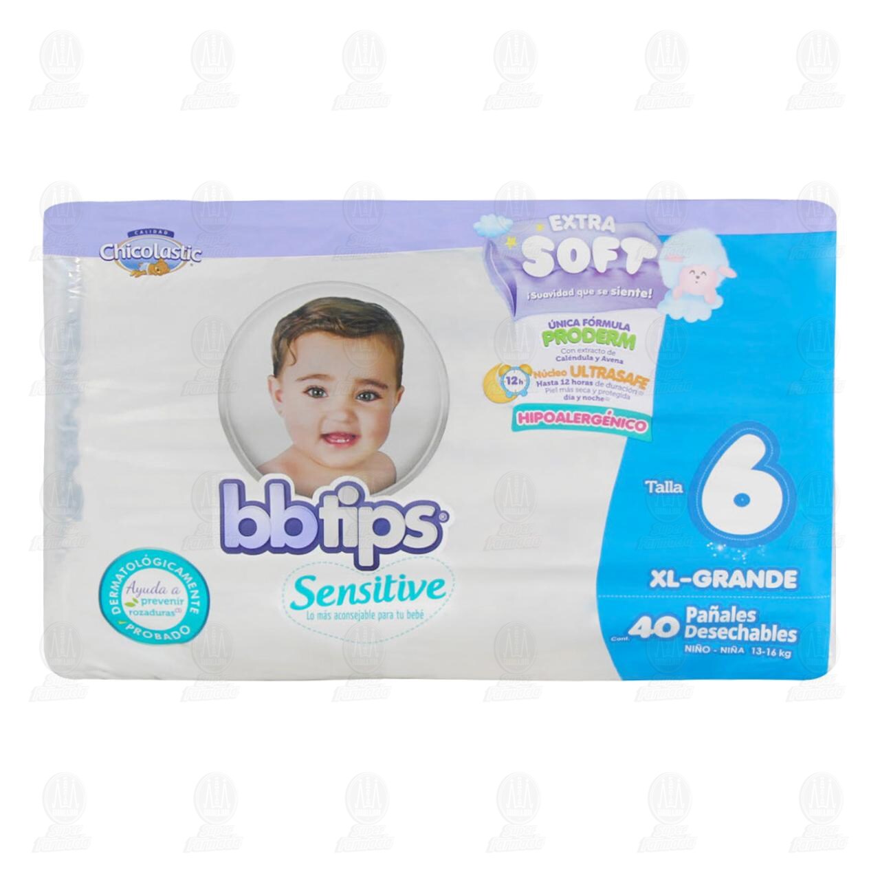 Pañal Bbtips Sensitive Talla 6 XL Grande, 40 Pañales. image number 1