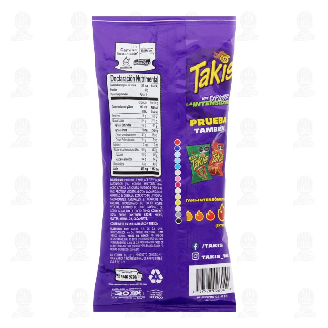 Botana Barcel Takis Fuego, 80 gr. de BARCEL | Farmacias Guadalajara
