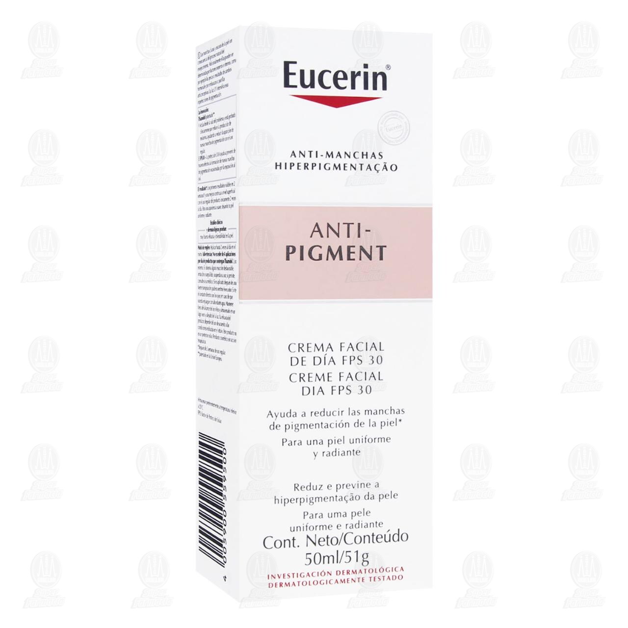 Eucerin Anti Pigment Crema Facial Hidratante Día FPS 30+ Anti Manchas, 50 ml.