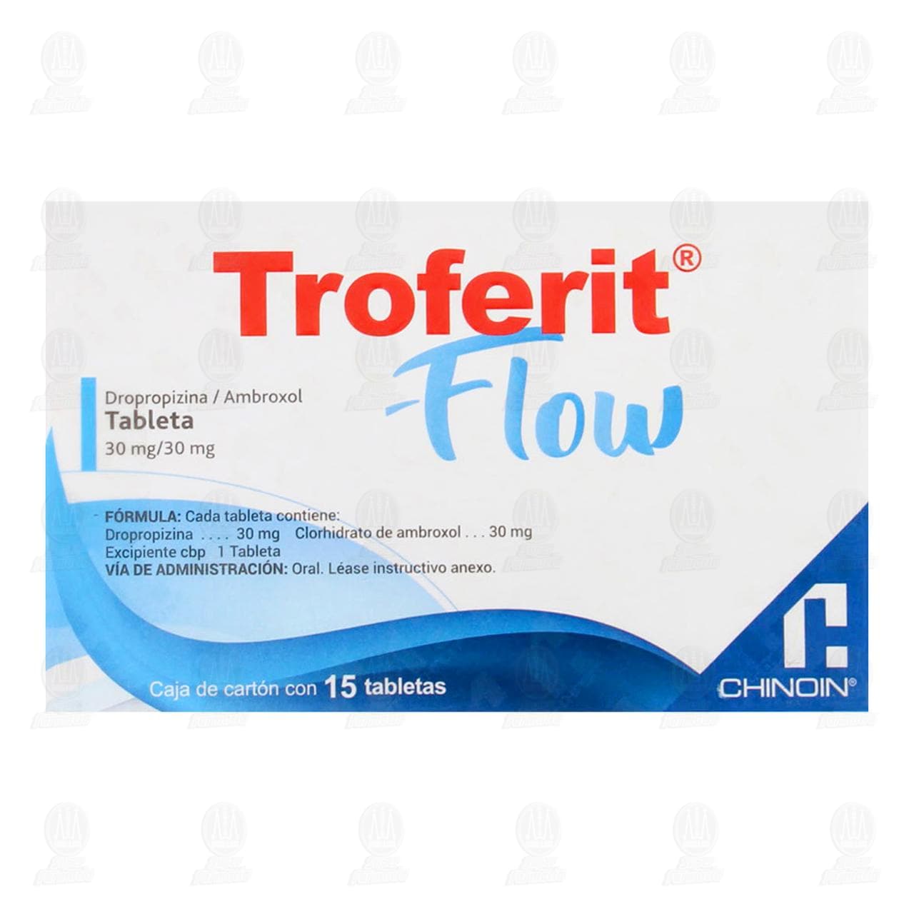 Troferit Flow 30mg/30mg, 15 Tabletas. image number 2