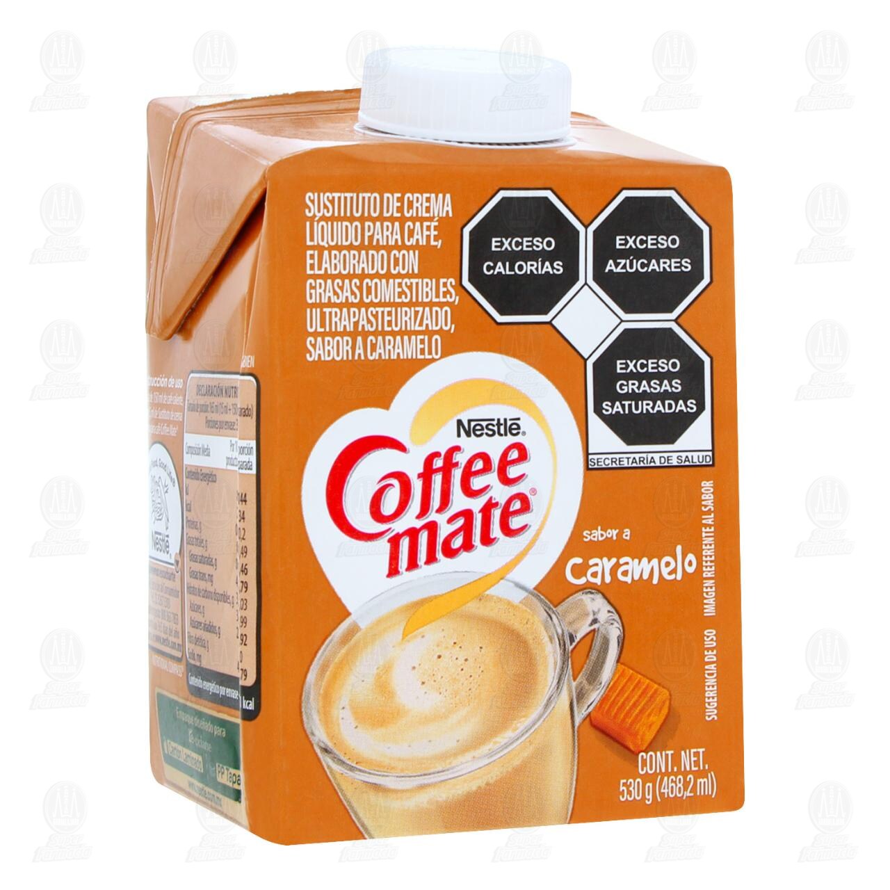 Sustituto de Crema para Café Coffee Mate Líquido Sabor Caramelo, 530 gr.